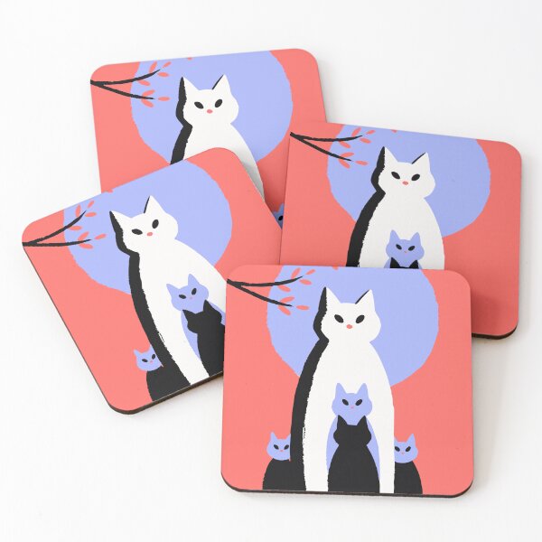 Item preview, Mystic Cat Play Minimalist Red & Purple Vibe designed and sold by jirizenno.