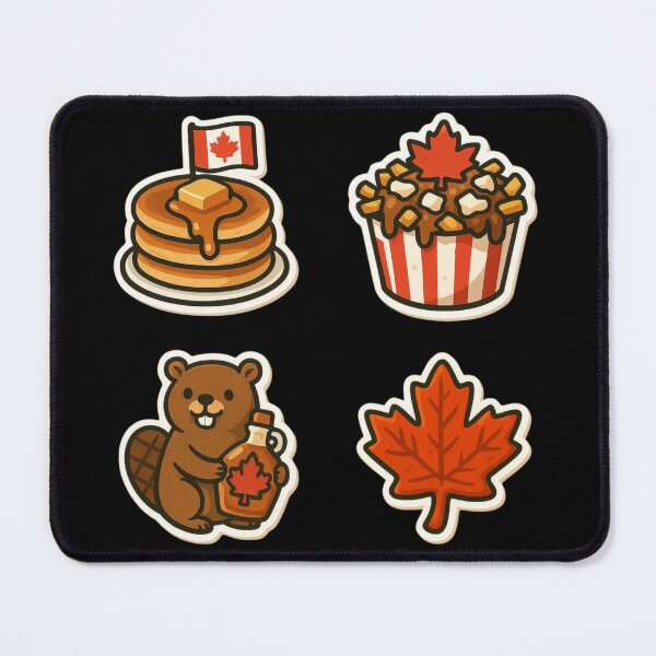 Item preview, Canadian Inspired Stickers: Pancakes, Beaver, Maple Leaf designed and sold by andrex66.