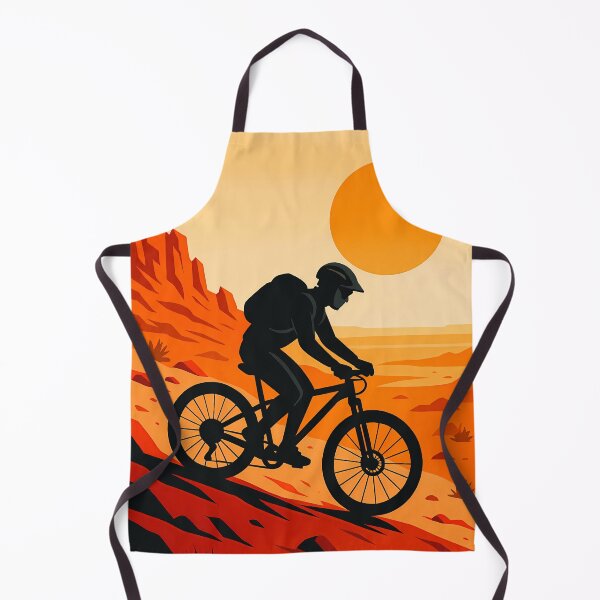Item preview, Mountain Biking in the Desert Sunset – Adventure Cyclist Silhouette designed and sold by Fikuall.