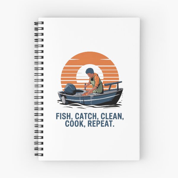 Item preview, Fish, Catch, Clean, Cook, Repeat designed and sold by Gentle40Winks.