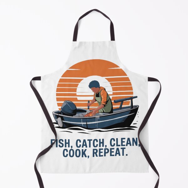 Item preview, Fish, Catch, Clean, Cook, Repeat designed and sold by Gentle40Winks.