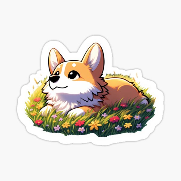 Item preview, Cute Meadow Corgi designed and sold by Sjshaggy.