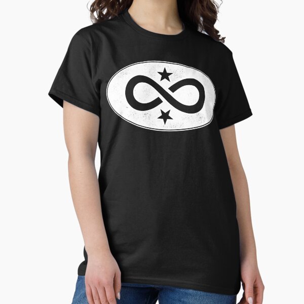 Aperçu de l'œuvre Symbole de l'infini avec étoiles – Design ovale minimaliste de l'éternité cosmique créée et vendue par Mystikos Art.