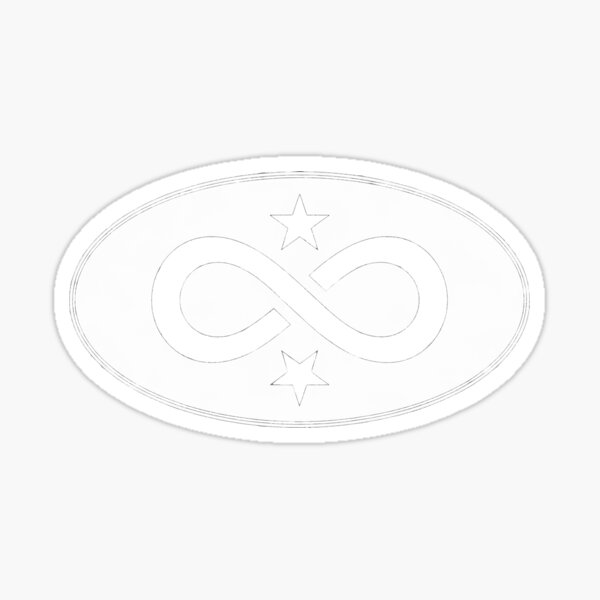 Item preview, Infinity Symbol with Stars – Minimalist Cosmic Eternity Oval Design designed and sold by Mystikos Art.
