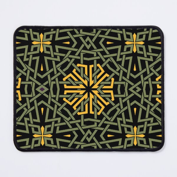Item preview, Islamic Golden Dark Green Pattern – Elegant Geometric Design designed and sold by Tarjiart.