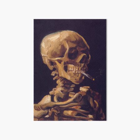 Artikel-Vorschau von „Totenkopf mit brennender Zigarette“ von Vincent Van Gogh, designt und verkauft von Classic Visions Gallery.
