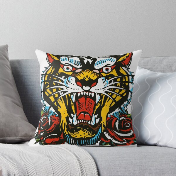 Item preview, tiger rose flower tattoo tattoo roar leaf designed and sold by Achille3777.