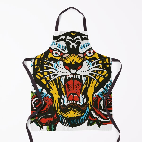 Item preview, tiger rose flower tattoo tattoo roar leaf designed and sold by Achille3777.