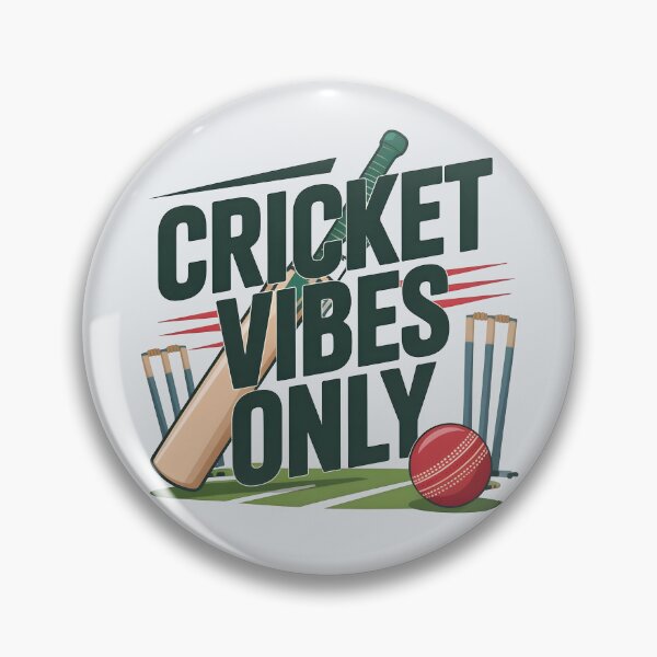 Item preview, Cricket Vibes Only – Fun Cricket Lover Design designed and sold by Jollys-ArtShop.