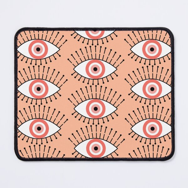 Item preview, Dusty Pink Evil Eye Mediterranean Pattern designed and sold by HotHibiscus.