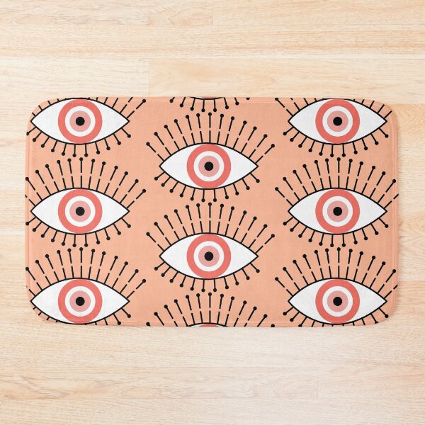 Item preview, Dusty Pink Evil Eye Mediterranean Pattern designed and sold by HotHibiscus.
