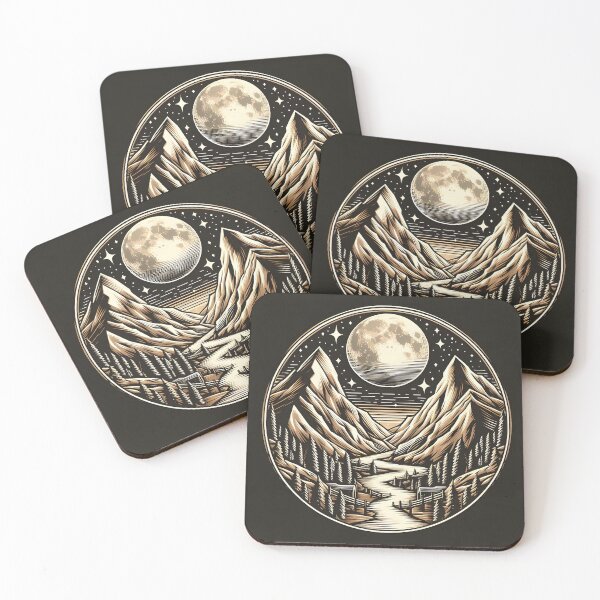 Item preview, Full Moon Over Majestic Mountain Valley designed and sold by FusionGaze.