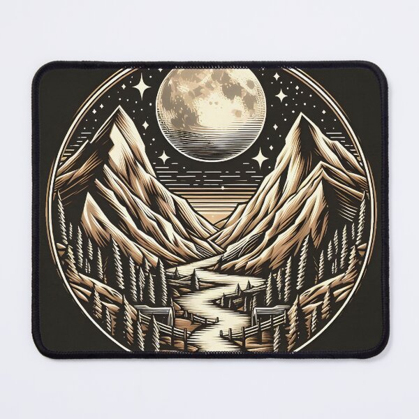 Item preview, Full Moon Over Majestic Mountain Valley designed and sold by FusionGaze.
