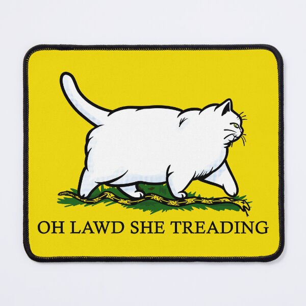 Item preview, Oh Lawd She Treading Chonky White Cat designed and sold by KilkennyCat Art.