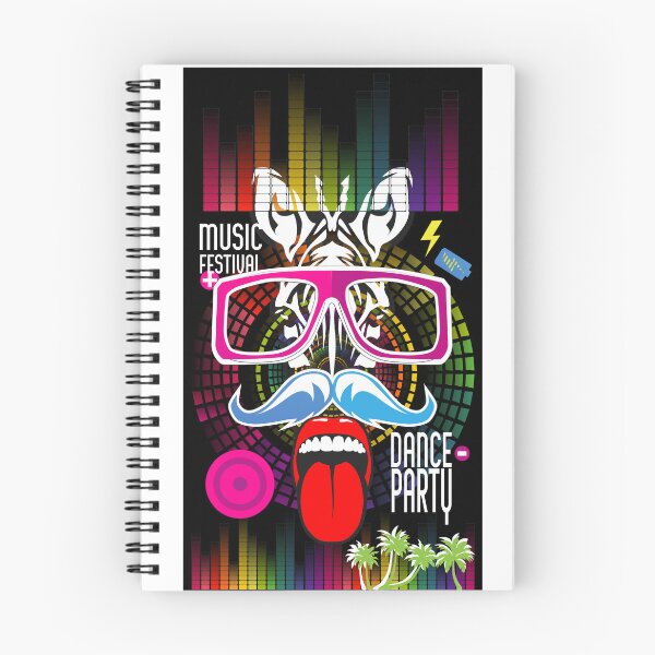 Item preview, festivals dance techno music bpm zebra glasses tongue mouth music designed and sold by Achille3777.