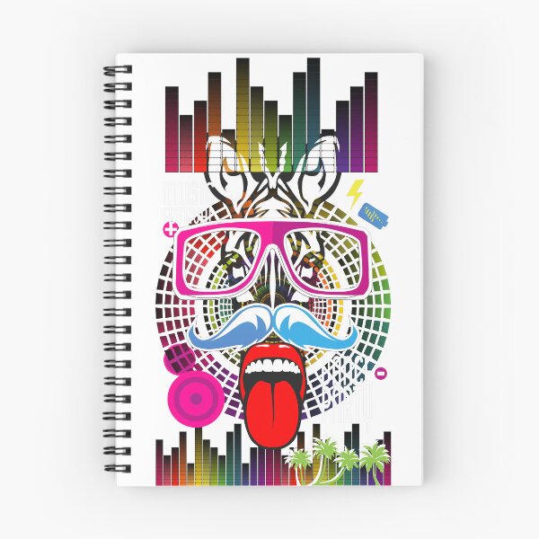 Item preview, festivals dance music techno music bpm zebra glasses tongue mouth designed and sold by Achille3777.