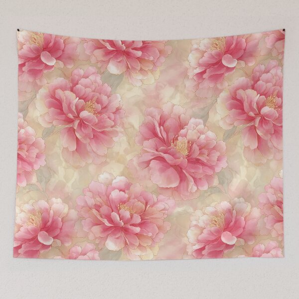 Item preview, Watercolor Peony Pattern with Pink Blossoms designed and sold by Anastasiia Yurevych.