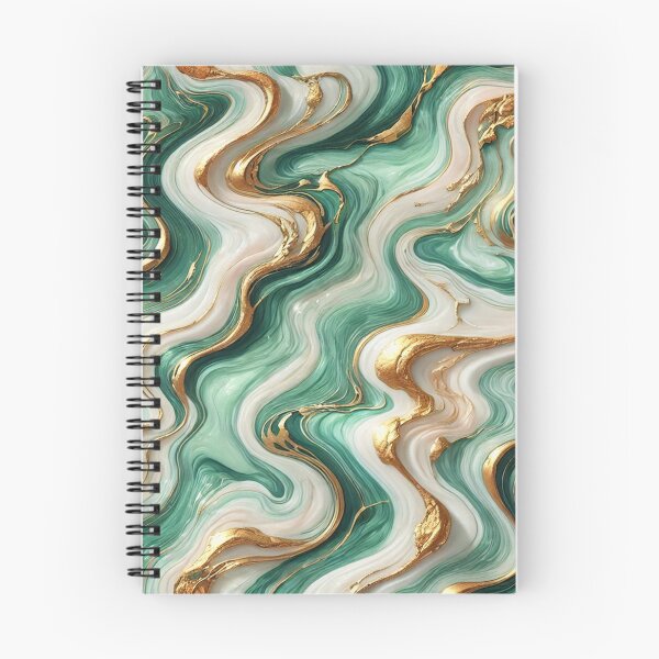 Item preview, Wavy Green and Gold Marble Design designed and sold by CraftachicDsgn.