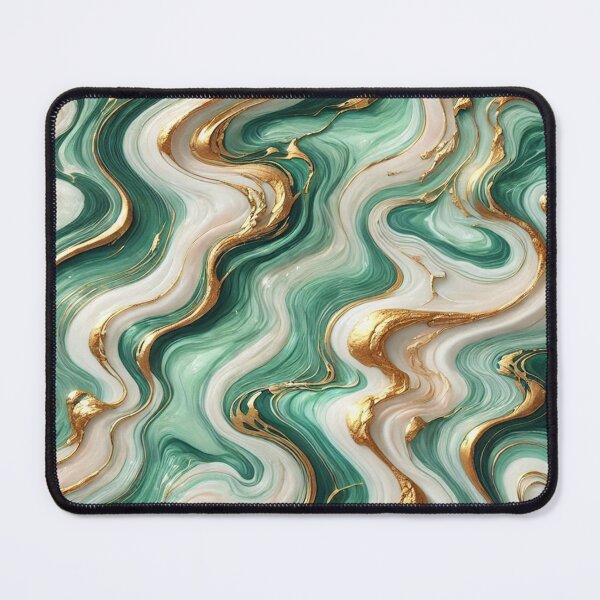 Item preview, Wavy Green and Gold Marble Design designed and sold by CraftachicDsgn.