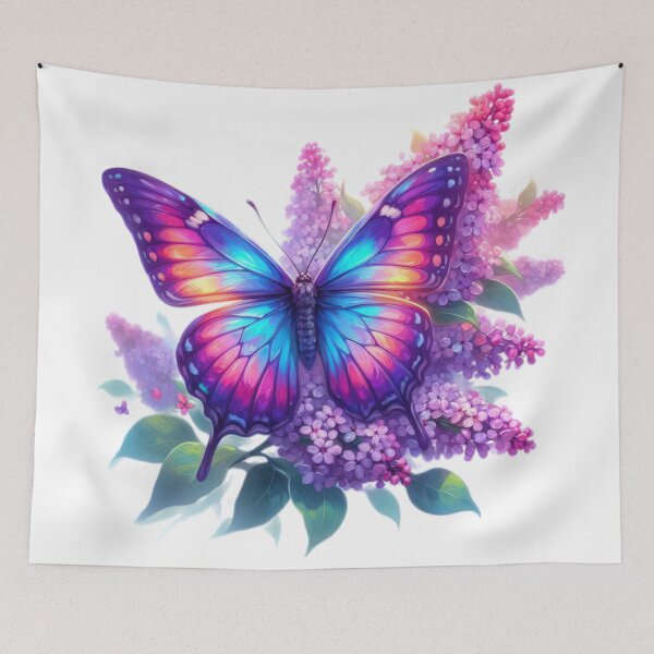 Item preview,  Spring butterfly with purple lilac,Bloom Boom,Spring,floral designed and sold by Expressions-Sel.