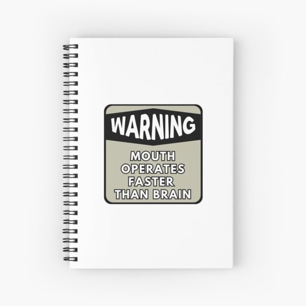 Item preview, Warning: Mouth Operates Faster Than Brain Poster - Humorous Art for Self-Awareness designed and sold by StickersOfficiel.