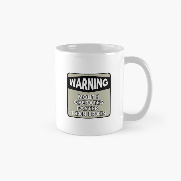 Item preview, Warning: Mouth Operates Faster Than Brain Poster - Humorous Art for Self-Awareness designed and sold by StickersOfficiel.