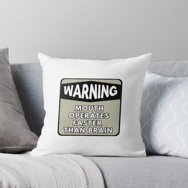 Item preview, Warning: Mouth Operates Faster Than Brain Poster - Humorous Art for Self-Awareness designed and sold by StickersOfficiel.