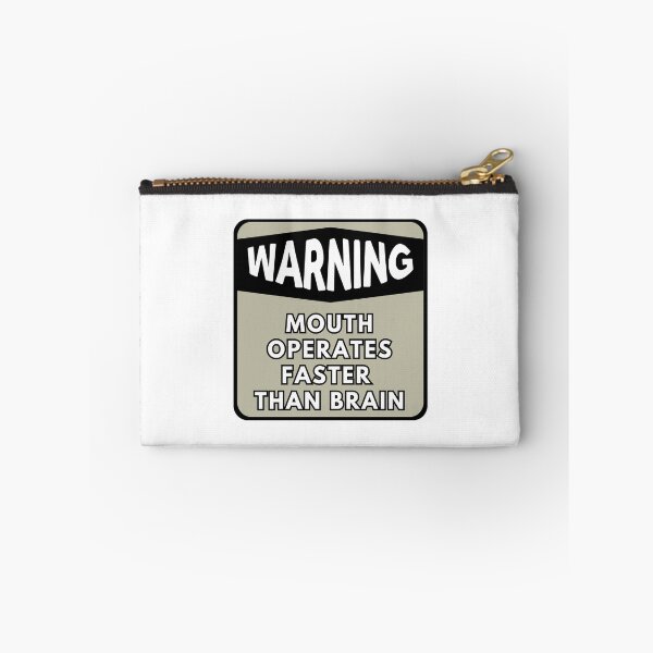 Item preview, Warning: Mouth Operates Faster Than Brain Poster - Humorous Art for Self-Awareness designed and sold by StickersOfficiel.
