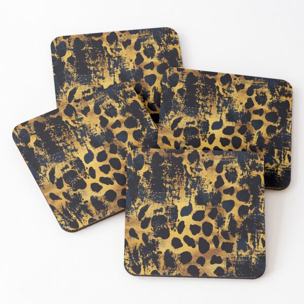 Item preview, Seamless Gold and Black Leopard Print Pattern designed and sold by CreativeLarysa.