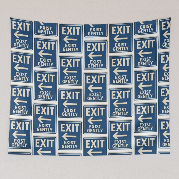 Item preview, EXIT – Exist Gently | Retro Minimal Sign Design designed and sold by Asfyi.