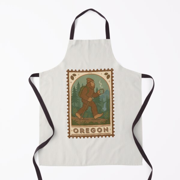 Item preview, Retro Bigfoot Oregon Stamp Art designed and sold by arowh.