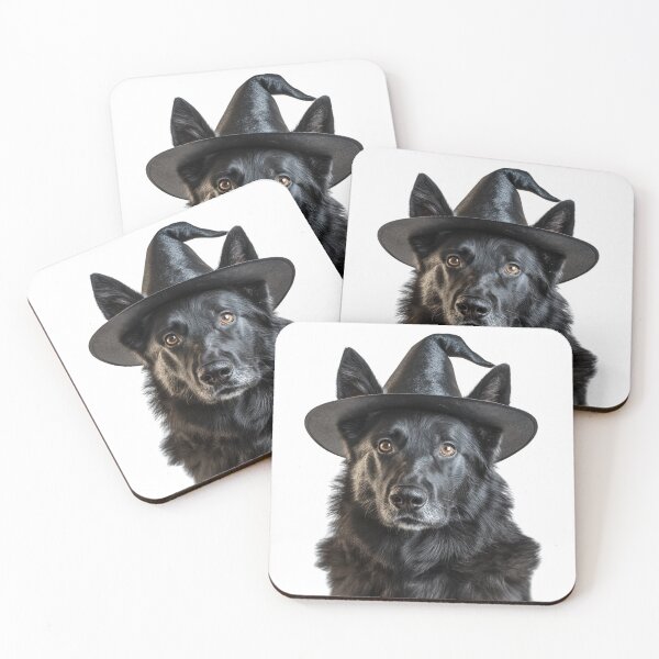 Item preview, Norwegian Elkhound Dog Wearing Halloween Witch Hat designed and sold by LazyOwlStore.