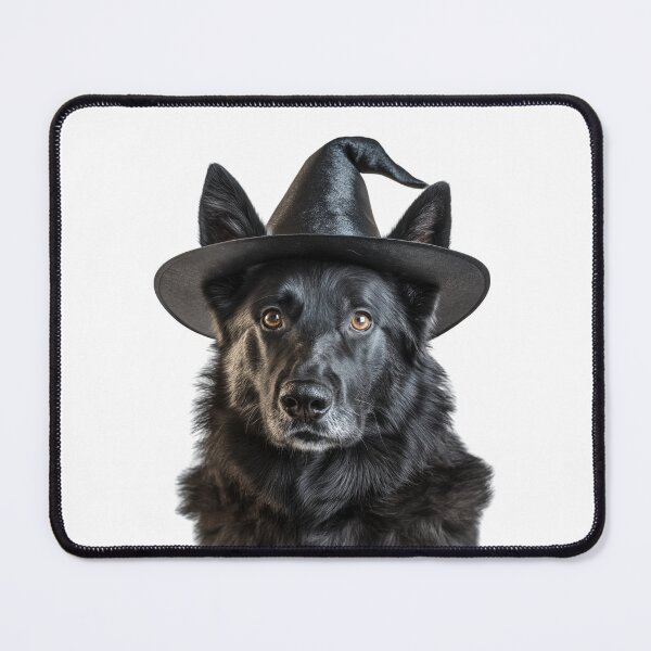Item preview, Norwegian Elkhound Dog Wearing Halloween Witch Hat designed and sold by LazyOwlStore.