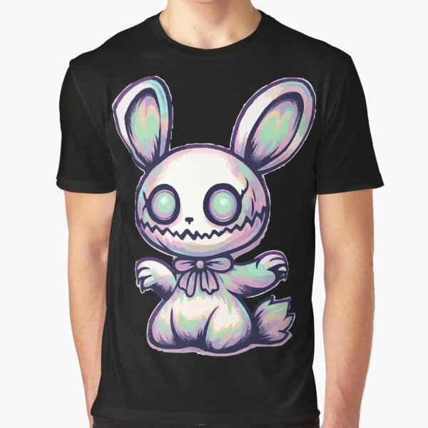Item preview, Creepy Cute Bunny – Haunted Pastel Plush Horror Character designed and sold by DarkZeka.