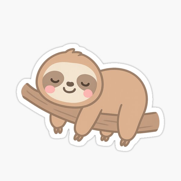 Item preview, Pastel Kawaii Sloth Face Illustration designed and sold by Danelope.