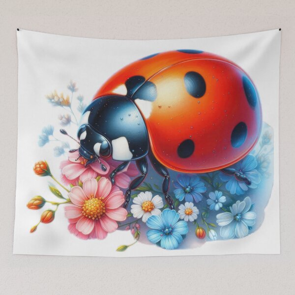 Item preview, Spring Red ladybug with flowers,Bloom Boom,Spring,floral designed and sold by Expressions-Sel.