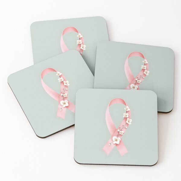 Item preview, The pink, floral, anti-cancer label designed and sold by Marcu Ioachim.