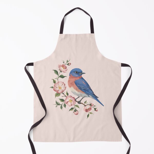 Item preview, Eastern Bluebird with Spring Blossoms designed and sold by BirdsnStuff.