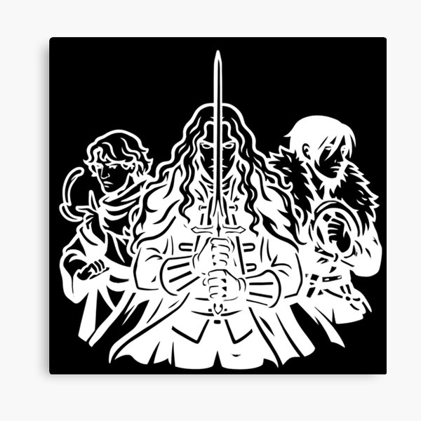 Aperçu de l'œuvre Fan art Castlevania Netflix – Trio d'anime gothique sombre | Alucard, Sypha et Belmont, design rétro de bande dessinée créée et vendue par WAUZ.