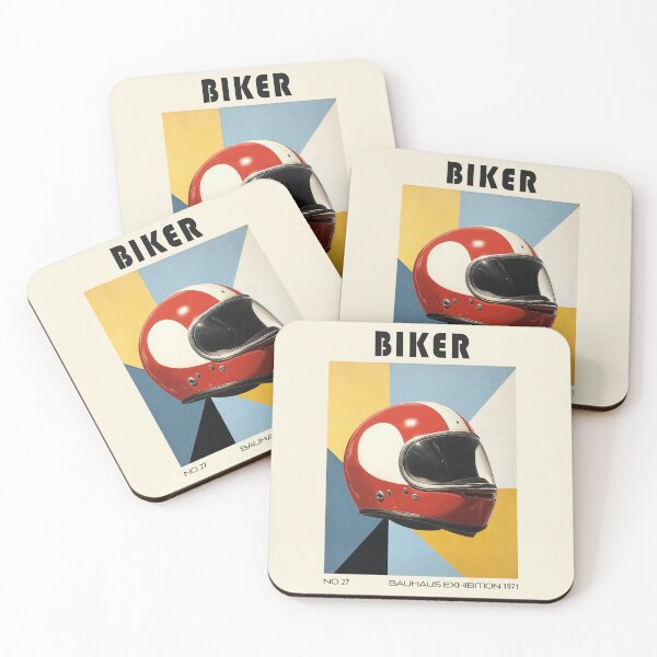 Item preview, Red Vintage Motorcycle Helmet Art designed and sold by MidCenturyStore.