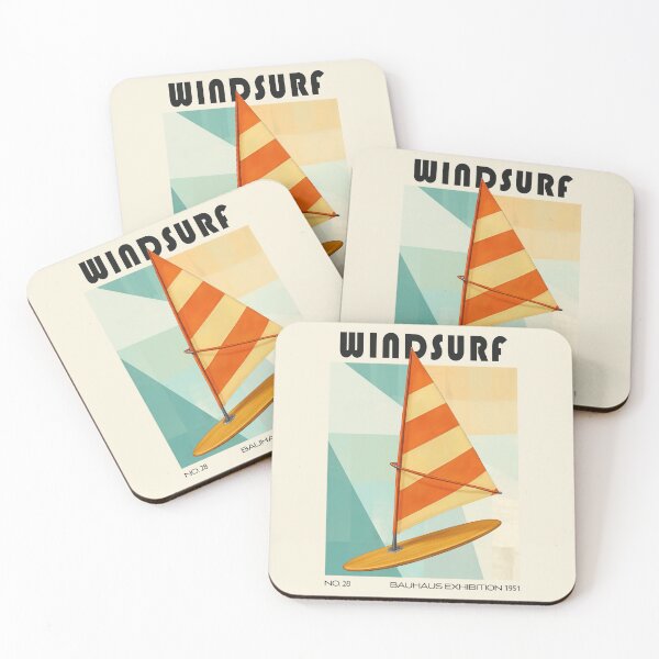 Item preview, Retro Windsurfing Bauhaus Mid Century designed and sold by MidCenturyStore.
