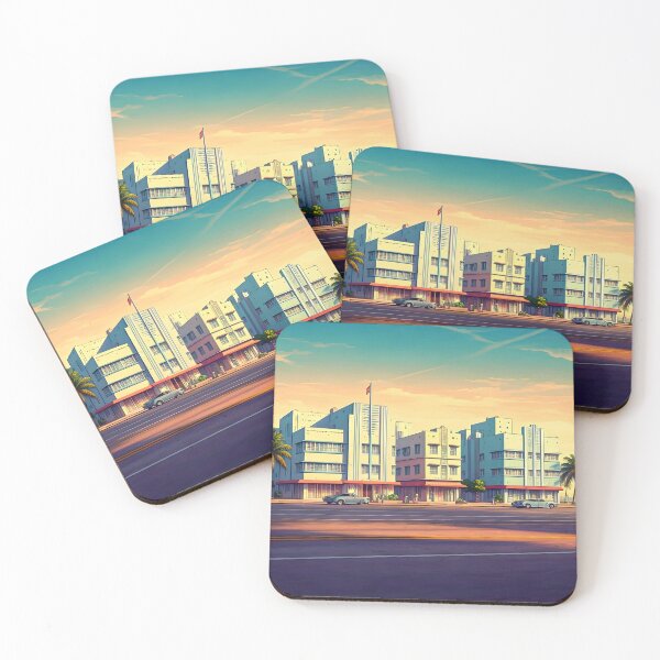 Item preview, Art Deco District Miami: Pastel Architectural Splendor designed and sold by LSVart.