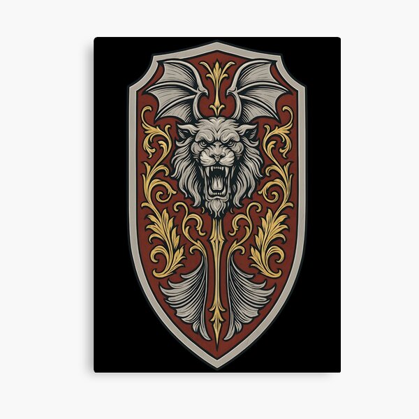 Aperçu de l'œuvre Fan art de Castlevania sur Netflix – Vecteur du bouclier d'Alucard | Armure gothique de chasseur de vampires créée et vendue par WAUZ.