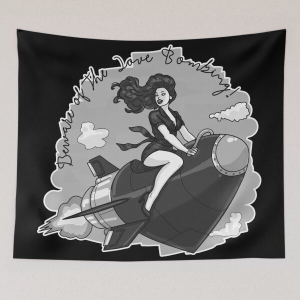Item preview, Copy of Love Bombing (black and white) designed and sold by JoseloRochaArt.
