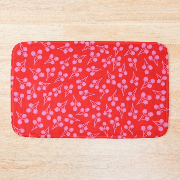 Item preview, Botanical Cotton Stems Country Cottage Pattern 2 in Preppy Pink and Red designed and sold by kierkegaard.