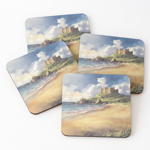 Item preview, Bamburgh Beach: Golden Sands and Castle Views designed and sold by LSVart.