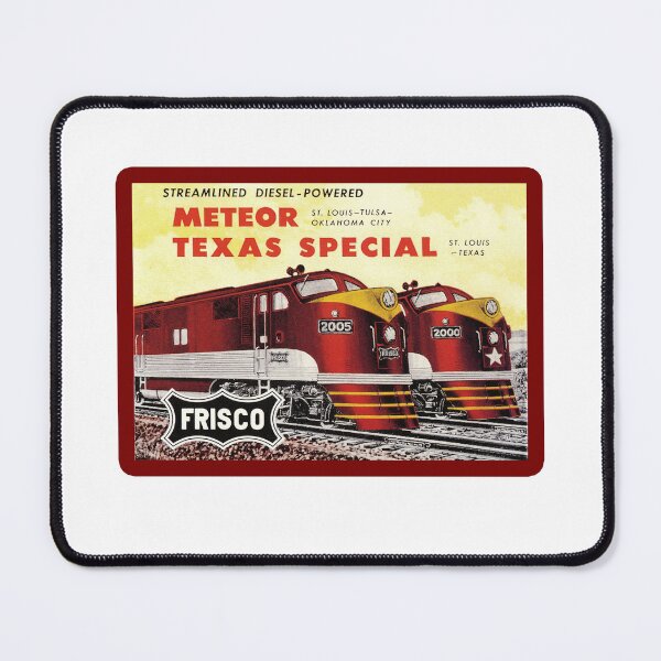 Artikelvorschau, Vintage Frisco Railroad - Texas Special and The Meteor Streamliners entworfen und verkauft von QuayTradingCo.