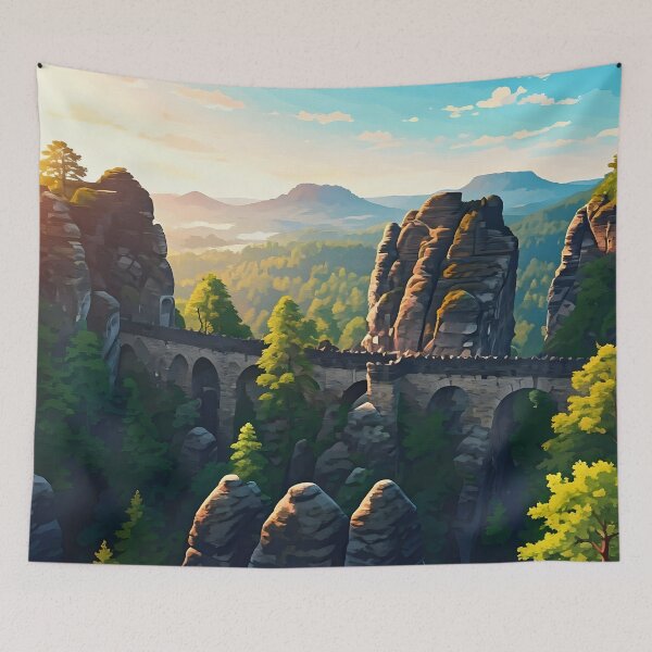 Item preview, Bastei Bridge: Dramatic Stone Archway of Saxon Switzerland designed and sold by LSVart.