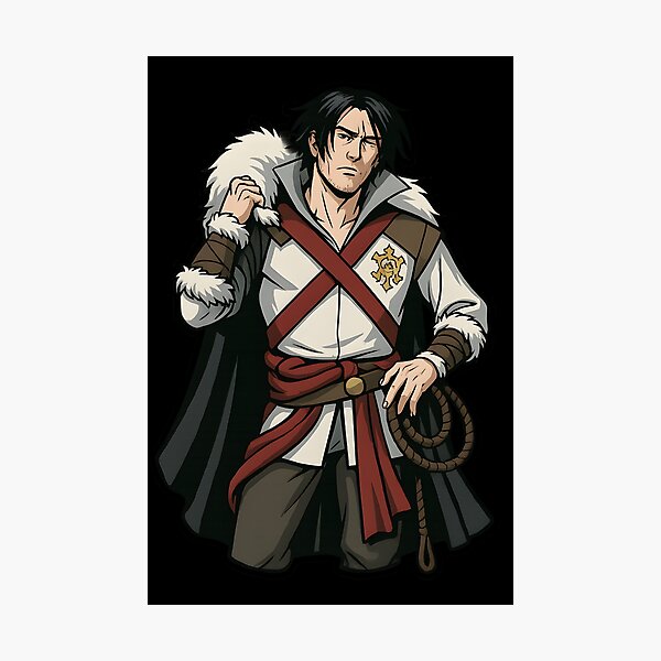 Item preview, Castlevania Netflix Fanart – Trevor Belmont Vector Sticker | High-Quality Anime Design designed and sold by WAUZ.