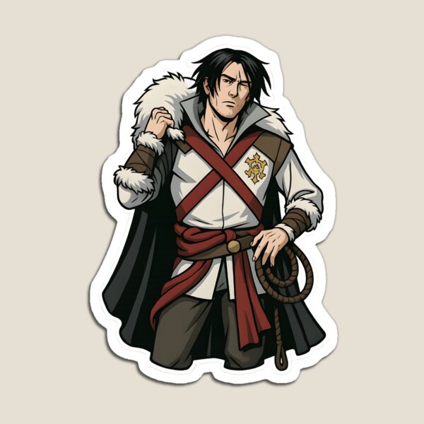 Aperçu de l'œuvre Castlevania Netflix Fanart – Autocollant vectoriel Trevor Belmont | Design animé de haute qualité créée et vendue par WAUZ.